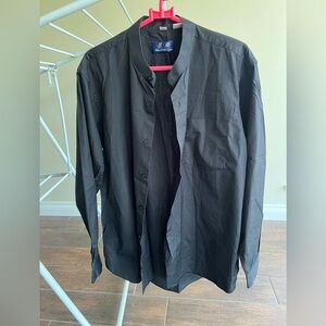 Brand new Men's Stand Collar Long-Sleeve Cotton Shirt